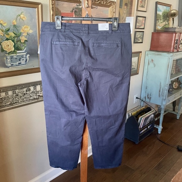 NWT Crown & Ivy Essential Signature chino ankle pants stretch pockets 10 blue - Picture 7 of 10